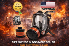 Full Face Respirator Gas Mask for Pepper Spray & CS Gas – Personal Safety Use