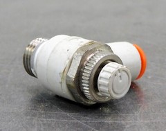 Lot of Thirteen (13) SMC AS2201F Flow Control Valve 1/4″ DIA 1/4″ NPT 90° Elbow