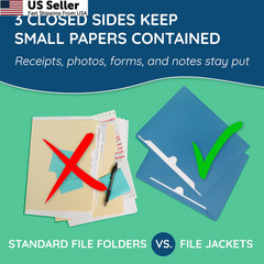 Blue Summit Supplies 2 Inch File Jackets, Expandable Letter, Assorted Colors