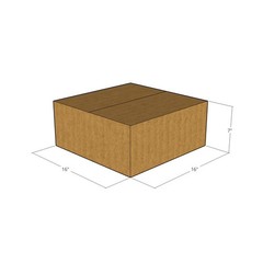 5 16x16x7 Kraft Brown Corrugated Shipping Boxes 32 ECT Single-Wall New