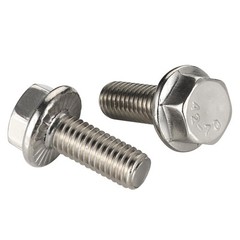 1/4-20 x 3/4″ Flanged Hex Head Bolts Flange Hexagon Screws, Stainless Steel A…