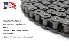 AFH206114 AE74237 Upper Drive Baler Chain #80 158 Links Fits John Deere 568 569