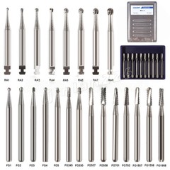 Dental Carbide Burs for High Speed Handpiece, Round Cone Burs FG RA