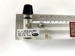 DWYER FLOW METER VFB-53-SSV 690 KPA 100 PSIG MAX 120 DEGREES F MAX
