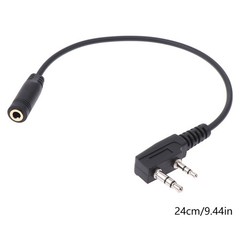 2 Pin K1 To 3.5MM Female Audio Earphone Transfer Cable For TYT For UV5R 888S