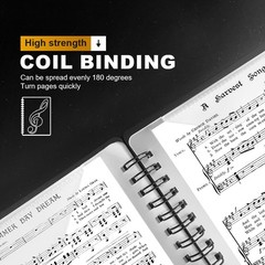 Sheet Music Folder 40 Pages Spiral Binder Organizer Storage 8.5×11 Inch