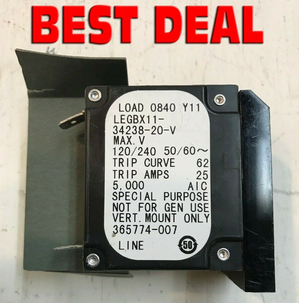 Airpax LEGBX11-34238-20-V 25A Circuit Breaker