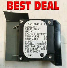 Airpax LEGBX11-34238-20-V 25A Circuit Breaker