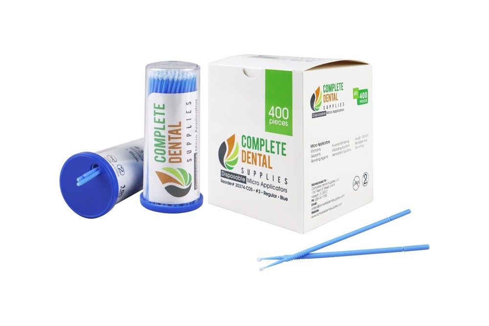Micro Applicators, Plastic Canister Packaging, # 3, 100 pcs/tubes, 4 tubes/Box.