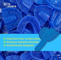 LA MIERE Royal Blue Premium Disposable Tracking Spacer Plastic Dental Impress…