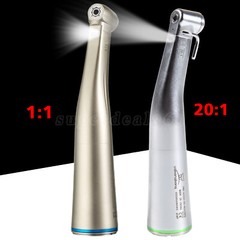 Dental 20:1/ 1:1 Fiber Optic LED Contra Angle Handpiece for NSK E-type Motor MX