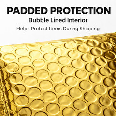 Gold Poly Bubble Mailers Self Seal Padded Shipping Envelopes Choose Size Qty