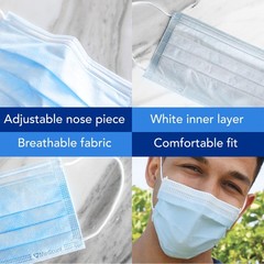 ASTM Level 3 Disposable Face Masks – Box of 50 ASTM Level 3, ≥98% BFE, 3-Ply …