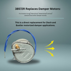Synchron damper motor 38572R for Ztech Buetler Damper 24vac Long Pin motor