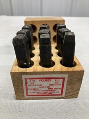 Young Bros. Stamp Works 3/8″ Steel Stamp Set 9 Figures Numbers 08091