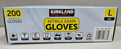 Kirkland Signature Nitrile Powder Free Dental Patient Exam Glove LARGE 200 Gray