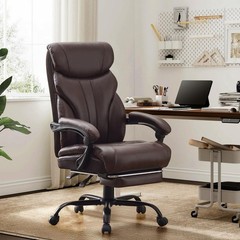 Office Chair Ergonomic Swivel Computer Desk Chairs with Footrest for Home Office
