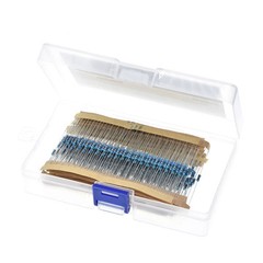 600pcs 30 Values 1/4W Metal Film Resistors + Plastic Box Assortment Kit Set 1%