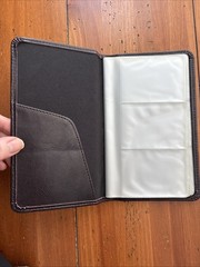 Black Leatherette Business Card Wallet / Organizer