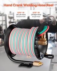 Welding Hose Reel Hand Crank Rewind Hose Reel Heavy Duty Steel for Workshops