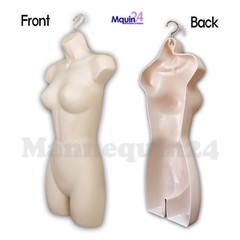 ONE FEMALE HANGING DRESS MANNEQUIN TORSO FORM – FLESH