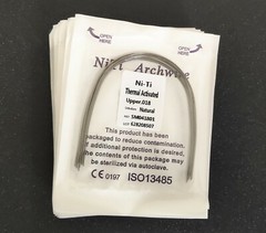 Dental Orthodontics Arch Wire Heat Thermal Activated Niti Round Wire Nature Form