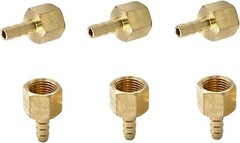 6 Pcs 1/8″ NPT Female x 1/8″ Barb Brass Hose to Pipe Adapter,1/8″ FNPT to Bar…