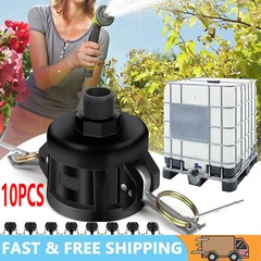10PC 275 330 Gallon IBC Tote Water Tank Drain Adapter 2″Cam Lock for Garden Hose