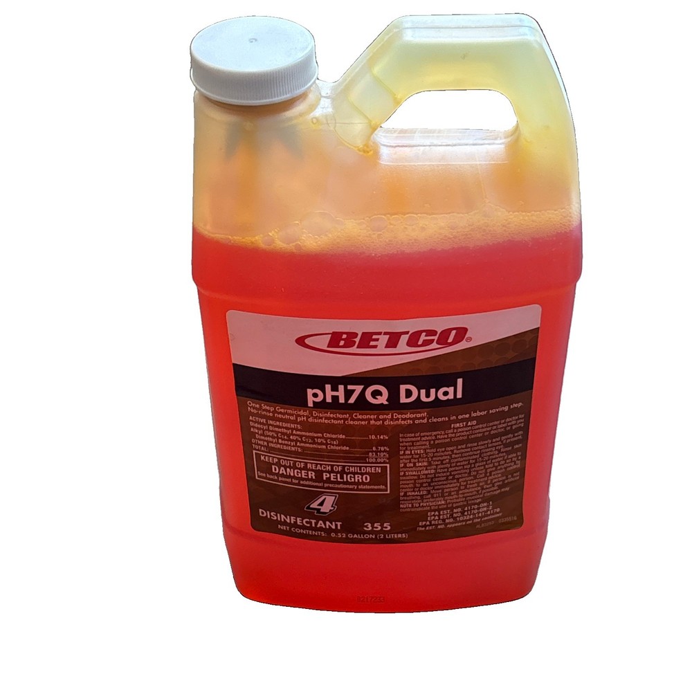 Betco pH7Q Dual Disinfectant .52 Gallons 2 Liters Nos