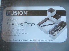Fusion 4-Pack Stacking Trays Set 3″x3″, 3″x6″, 3″x9″ & 6″x9″