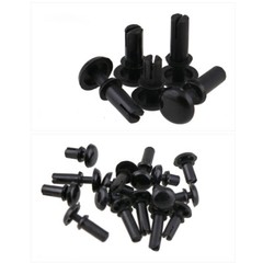 fit for Hole Dia 2mm 3mm 4mm 5mm 6mm Black Plain Nylon Rivets Plastic Snap Rivet