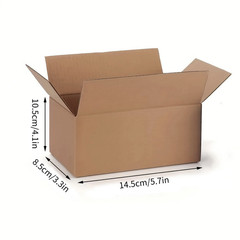 Small Item Shipping Boxes, 5.7X3.3X4.1Inches, Single Wall, 32Lb/Sq Inch, Brown