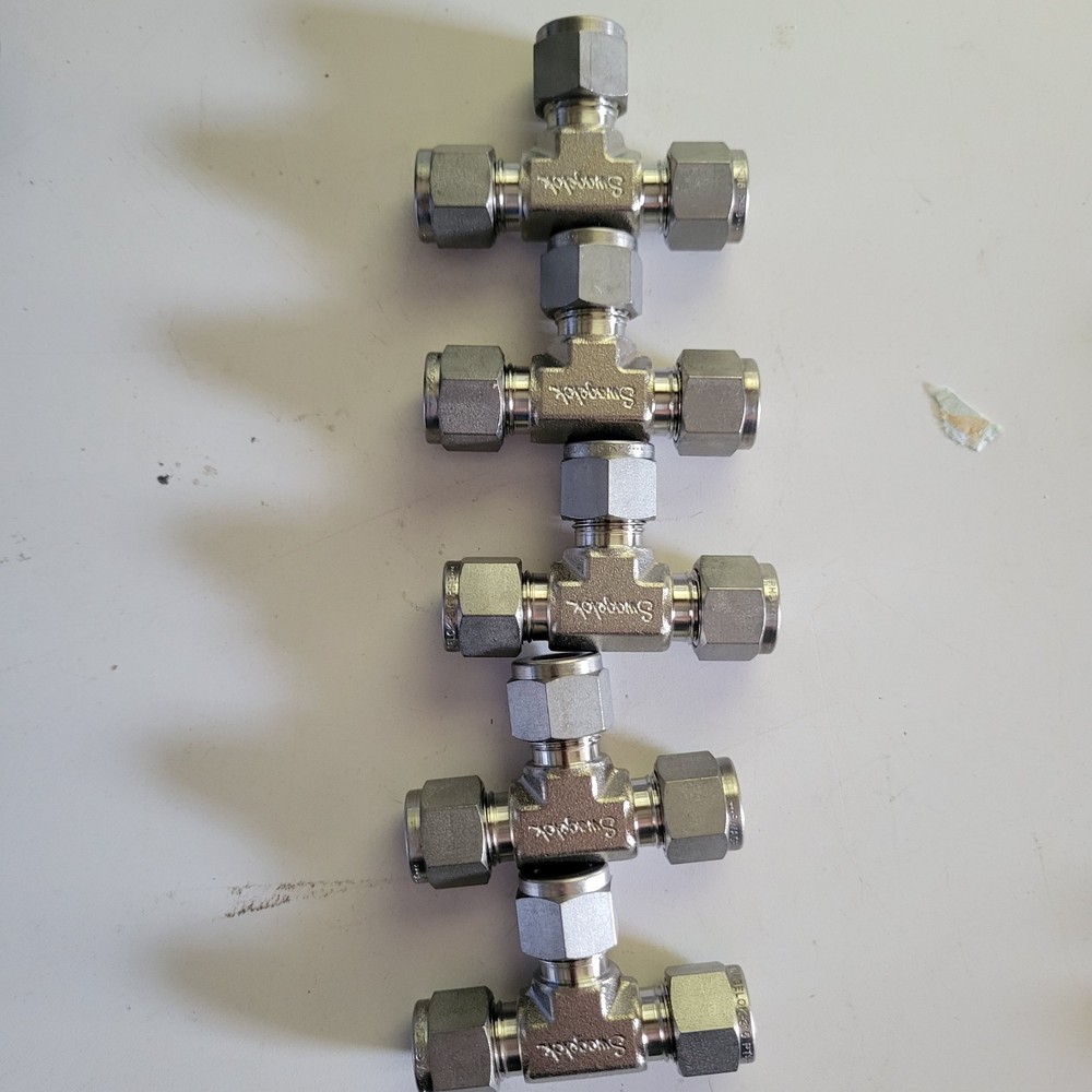 Swagelok SS-600-3 T Fittings – Lot of 5 – NEW