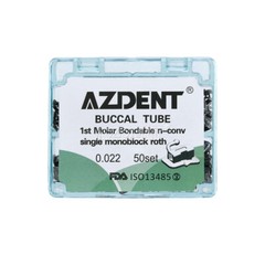 AZDENT tubos bucal de ortodoncia dental Roth 022 1er molar monobloque Bondable