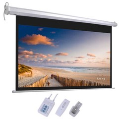 92″ HD 16:9 Motorized Projector Screen Home Theater Movie w/ Remote Matte White