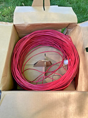 Vintage Saxton Fire Alarm Wire 18 AWG 2 Conductor Red VW-1 300V Approx 750 Ft