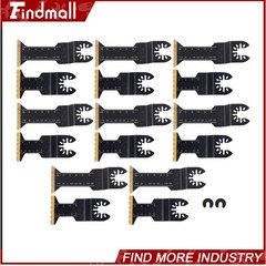 Findmall 16 Pcs Extra-Long Titanium Oscillating Tool Blades Multi Tool Blades