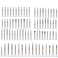 50 pcs Dental Diamond Ball Round burs Medium FG 1.6mm for High Speed Handpiece