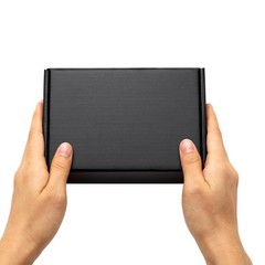 Small Black Shipping Boxes 25 Pack – Corrugated Mailing Box for Jewelry Gifts