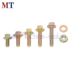 521x Flanged Hex M6 M8 M10 Silver Flange Bolts Assortment Kit for Industrial use