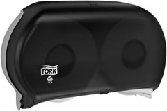 Tork Bath Tissue Dispenser 59TR Twin Roll Smoke Commercial Toilet Paper Holder