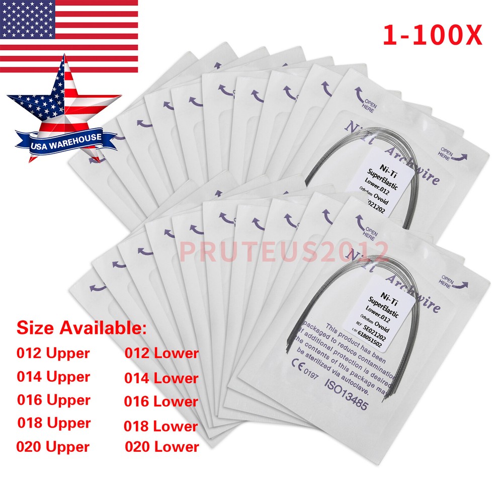 Dental Super Elastic Niti Round Arch Wires Arch Wire for Bracket Braces USA