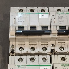 Lot of 29 Schneider Multi-9 Breakers C 60 – D20A, D10A, D25A, D2A, D6A, D4A, C2A