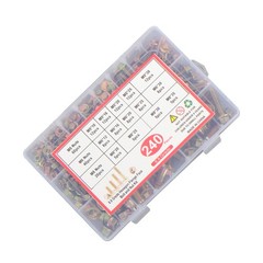 240 Pcs Flanged Bolts And Nuts Kit Grade 8.8 Metric M5 M6 M8 14 Sizes Bolts