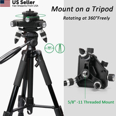 Laser Level Adapter 360-Degree Rotating Base 1/4″ Tripod Mount Micro-Adjust USA