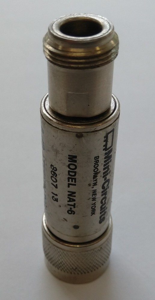 Mini-Circuits NAT-6 Fixed Attenuator 6dB 1W DC-1.5GHz 50Ω N *USED*