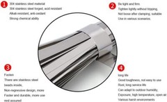 100 Pcs Stainless Steel Metal Zip Ties Heavy Duty Self-Locking Cable Ties US