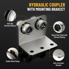 Hydraulic Quick Release Coupling Double Bracket Female 1/2” Body x 1/2” NPT