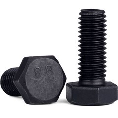 M12 x 1.25 Fine Thread Hex Bolts Grade 8.8 Alloy Steel Hex Head Screws DIN 933