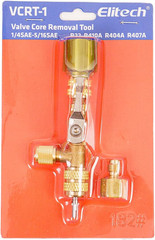 Valve Core Removal Installer Tool for HVAC VCRT-1, AC Schrader Valve Tool with D